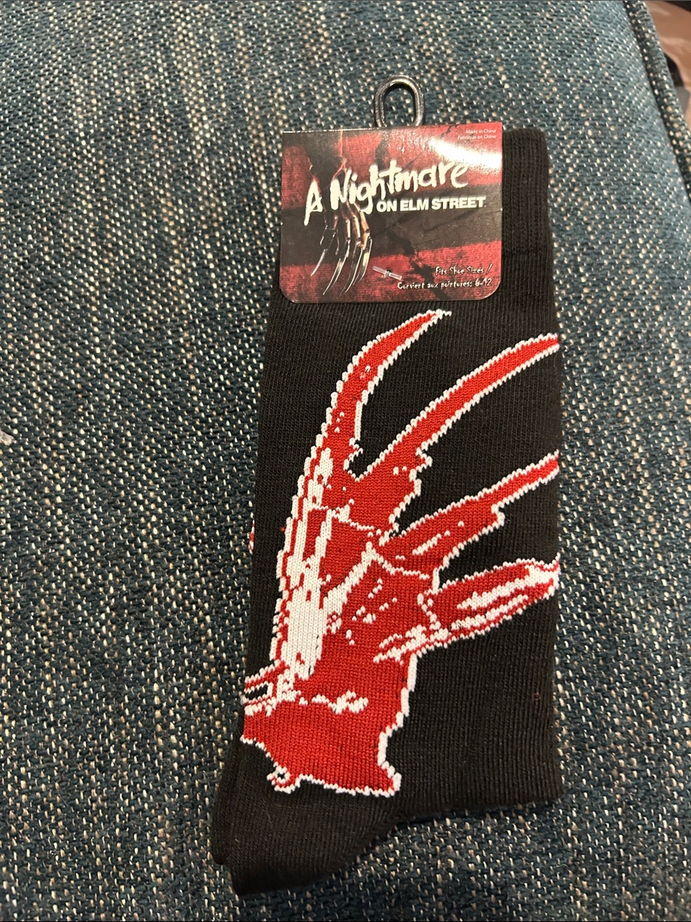 A Nightmare on Elm Street Women’s Black & Red Crew Socks